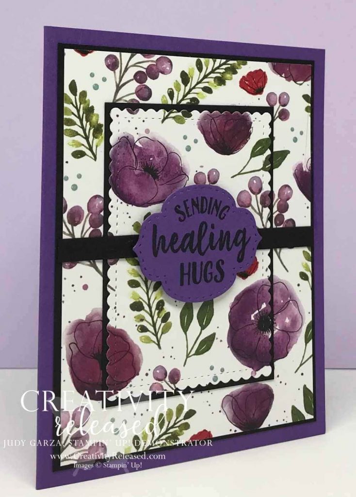A Get Well card using Peaceful Poppies designer series paper