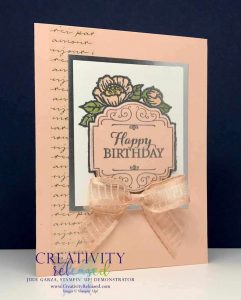 Birthday card using the Tags in Bloom Stampin' Up! stamp set