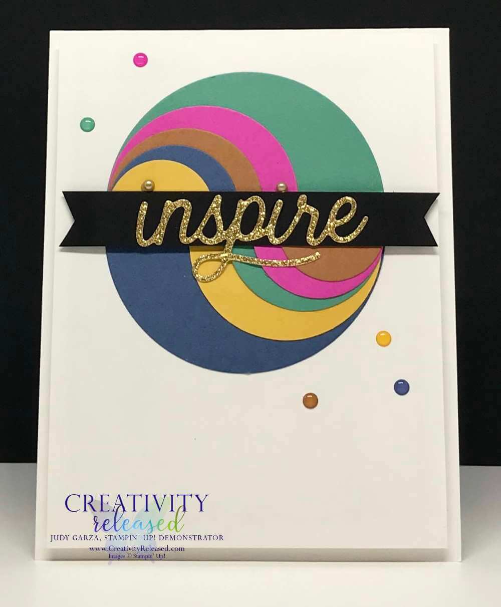A greeting card using the new Stampin' Up! In-Colors to make an inspirational Ying-Yang