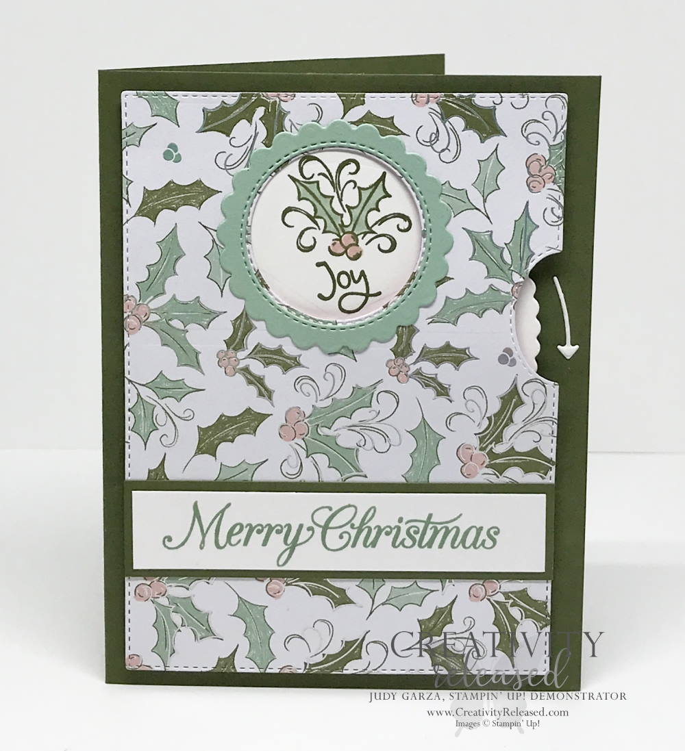 Position 2 of a Christmas card using the Whimsy & Wonder stamp set and the Give It A Whirl dies by Stampin' Up!®