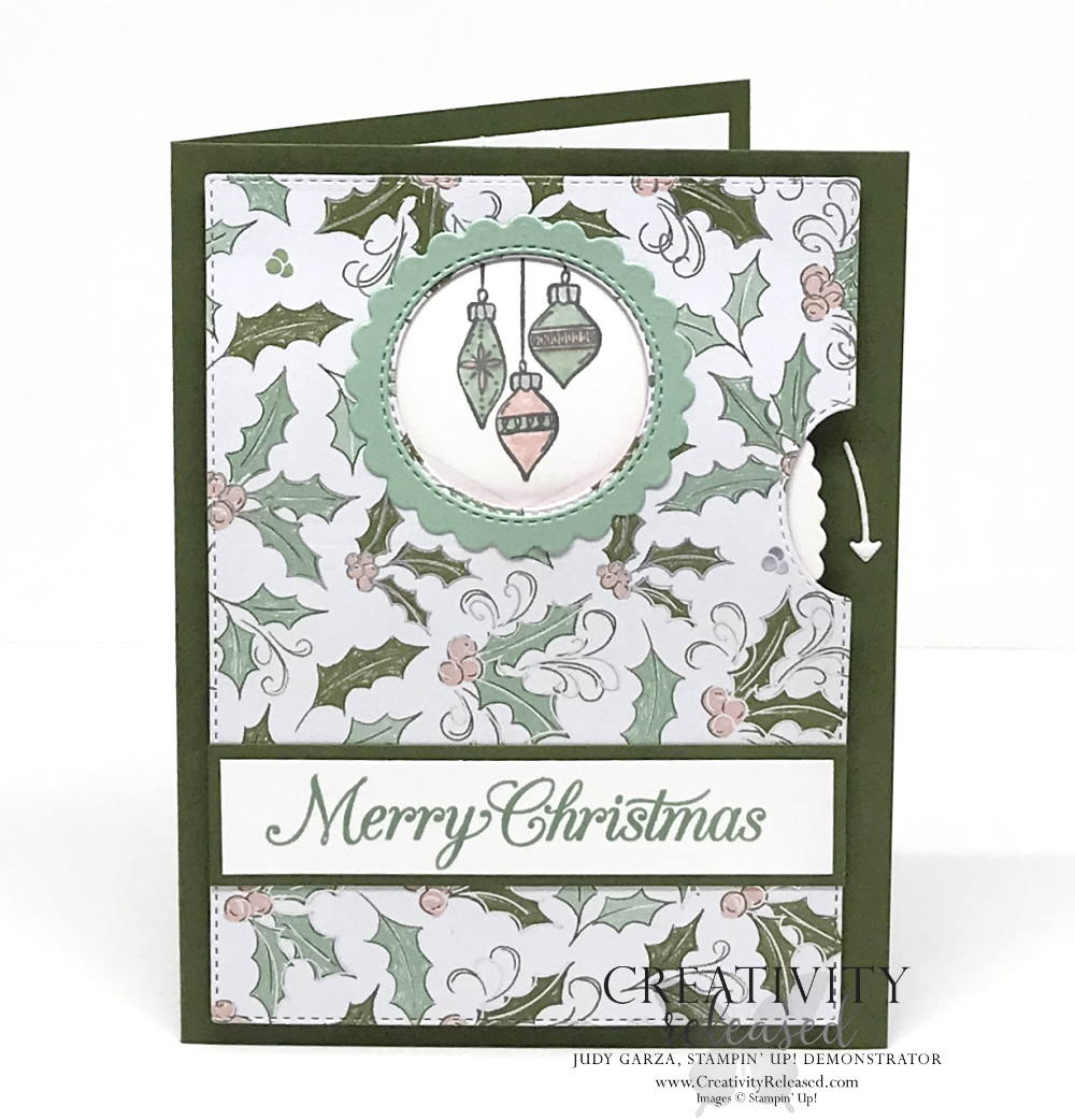 Position 3 of a Christmas card using the Whimsy & Wonder stamp set and the Give It A Whirl dies by Stampin' Up!®