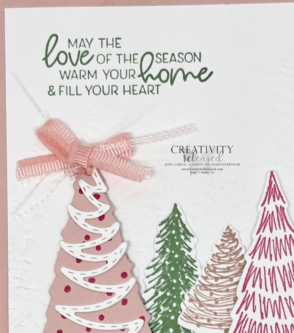 An up close look of a Christmas card using the Whimsy & Wonder Suite in the 2021 July-December Mini Catalog by Stampin' Up!