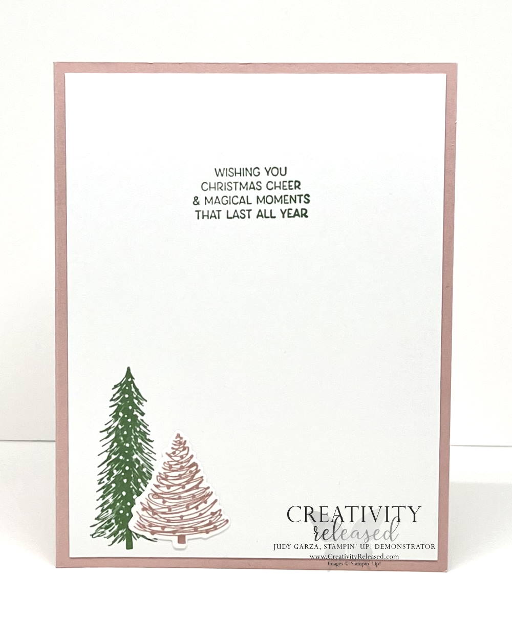 The inside of a Christmas card using the Whimsy & Wonder Suite in the 2021 July-December Mini Catalog by Stampin' Up!