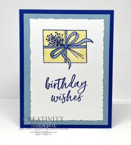 A "birthday wishes" card using Balmy Blue, Orchid Oasis and So Saffron ink and the Amazing Year stamp set by Stampin' Up!