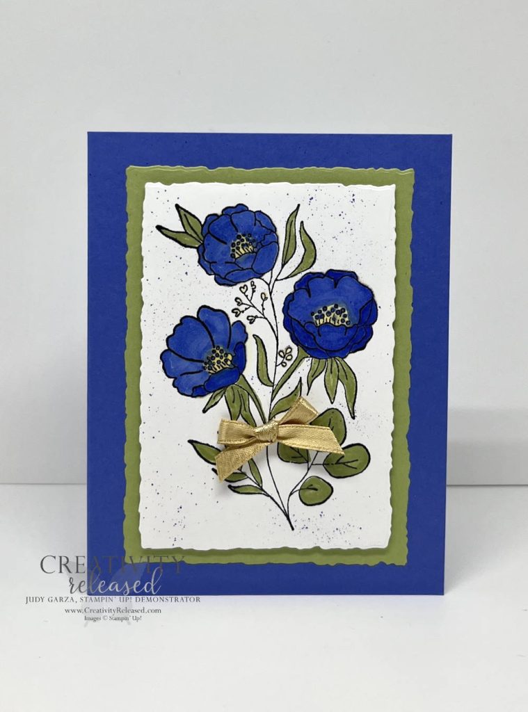 An all-occasion floral card using the Stampin' Up! colors of So Saffron, Pear Pizzazz and Orchid Oasis.