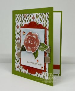 A side view of a birthday card using the Awash in Beauty Collection by Stampin' Up! for the CCMC Thursday Challenge.